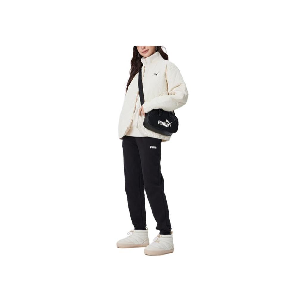 Puma Спортивные брюки Ess Logo Fl, модные, универсальные, удобные, облегающего кроя, из флиса, женские, артикул 693001-01