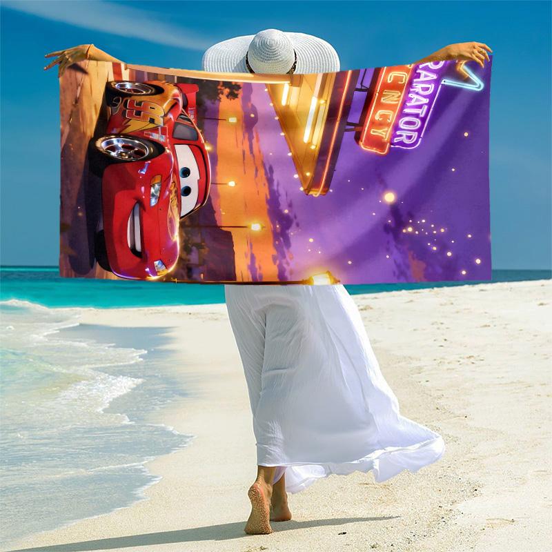 1pc Mcqueens Adventure Beach Towel, Highly Absorbent, Soft Comfortable, Yoga, Swimming, Fitness, Camping, Beach Activities. B730048