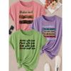 Spring and Summer Hot Sale Women's Clothing 3 Pack of round-neck short-sleeve shirts T Shirt Positive energy self-affirmation text print Sunlight
