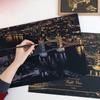Книга-раскраска скретч-арт «Ночной вид корейского города»