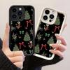 JT167 Рождественская елка с бантом для iPhone 17 16 15 14 Pro Max Samsung S26 S25 Ultra A17 A16 A07 A56 Xiaomi 15T Redmi 15c 14C Note 14 Мягкий чехол из ТПУ
