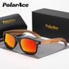 PolarAce Унисекс Поляризационные солнцезащитные очки из бамбука и дерева для путешествий на открытом воздухе в ретро-стиле из бамбука, UV400