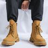 Модные мужские ботинки на толстой подошве Модный минималистичный стиль Для отдыха на природе Для деловых вечеринок Повседневная офисная обувь Осень и зима Молодежная обувь