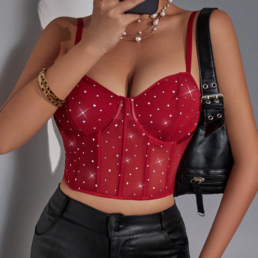 Women  Lace Underwear Babydoll Round Neck Lace Sexy Vest