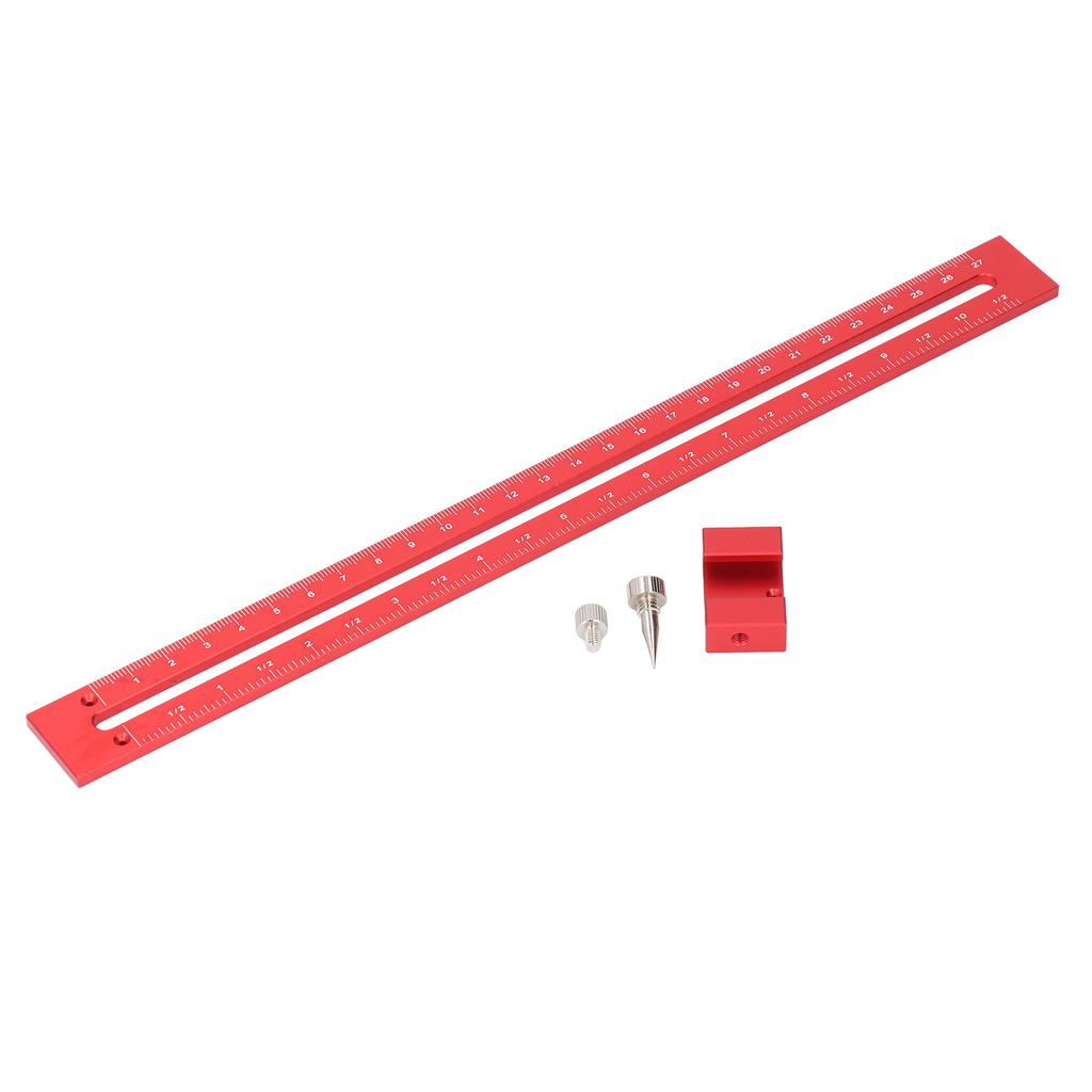 Деревообрабатывающая карманная линейка 300 мм из алюминиевого сплава, регулируемый скользящий упор, разметочная линейка