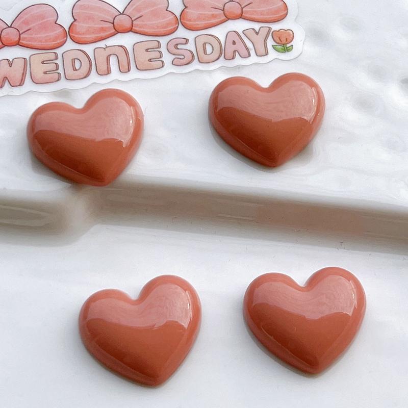 10 Pcs New Kawaii Cartoon Sweet Multicolor Peach Heart Resin Scrapbook Diy Decorative Hair Clip, Pendant Jewelry Parts A83