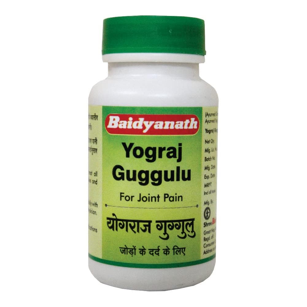Baidyanath Yograj Guggulu Tablets 120 Each Pack of 2 Ayurvedic Joint Support Herbal Supplement for Daily Wellness