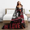 The Only Thing More Powerful Than Hate Is Love Blanket Flannel Summer Warm Throw Blankets for Home Outdoor Bedding Throws