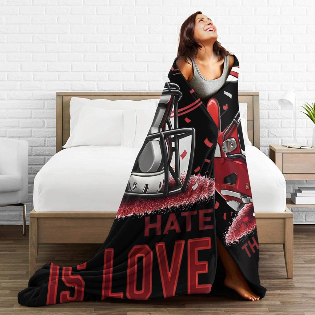 The Only Thing More Powerful Than Hate Is Love Blanket Flannel Summer Warm Throw Blankets for Home Outdoor Bedding Throws