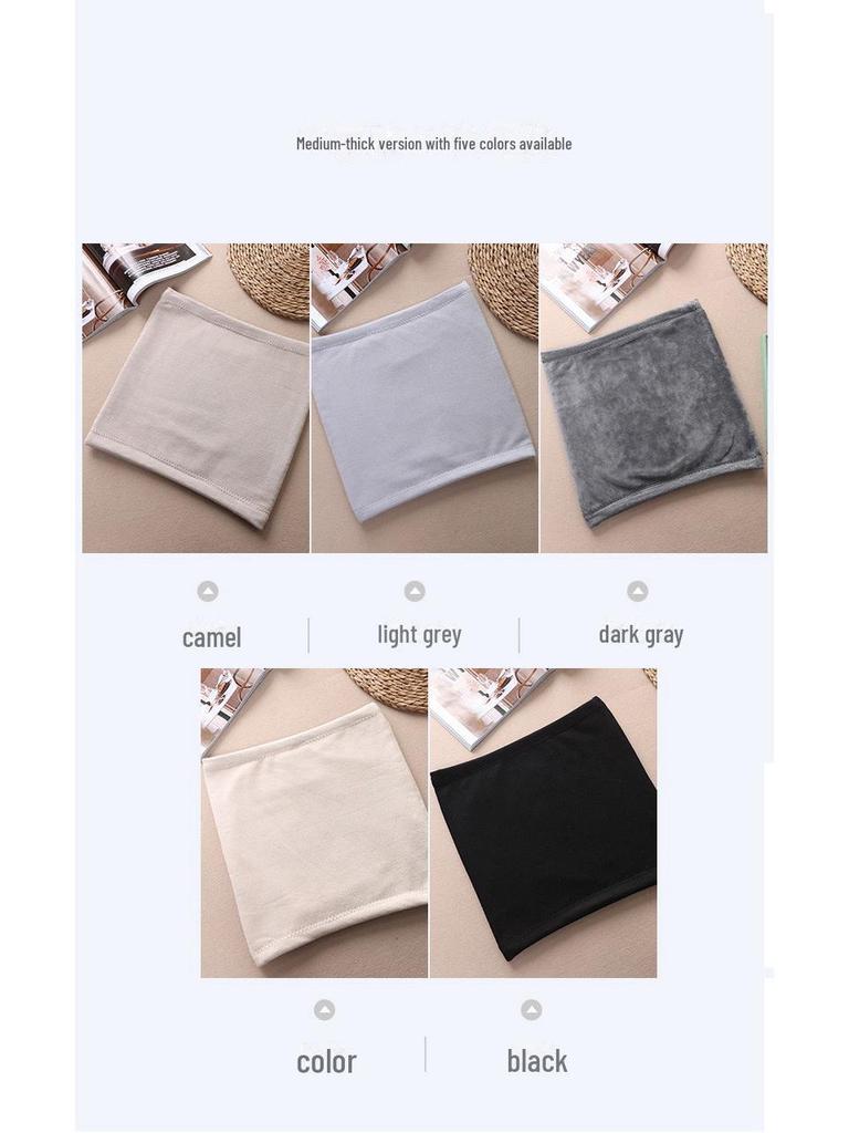 Унисекс утолщенный бархатный пояс для защиты талии - зимний трикотажный хлопок для защиты от холода для дополнительного тепла