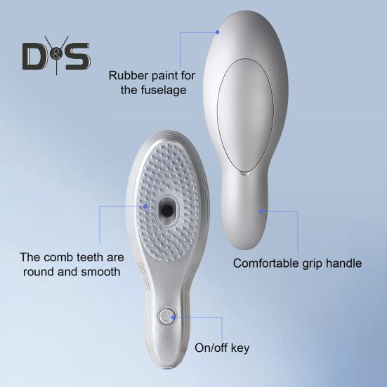 Электрическая щетка для укладки волос, вакуумный очиститель перхоти и расческа для придания объема с массажем кожи головы, быстрая зарядка Type-C, портативный инструмент для ухода за волосами
