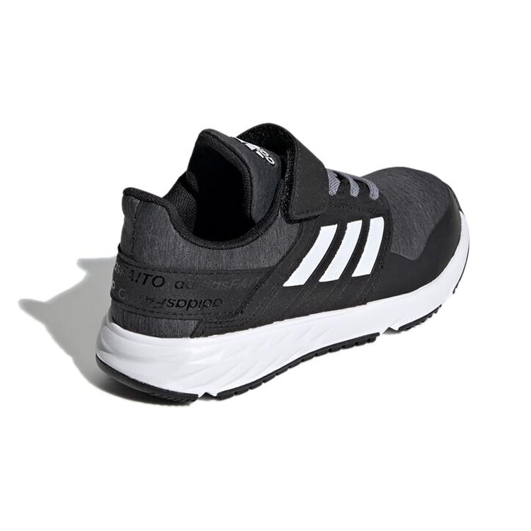 Adidas Fortafaito El K Breathable Low top Running Shoes Black Gray Kids' EE7309