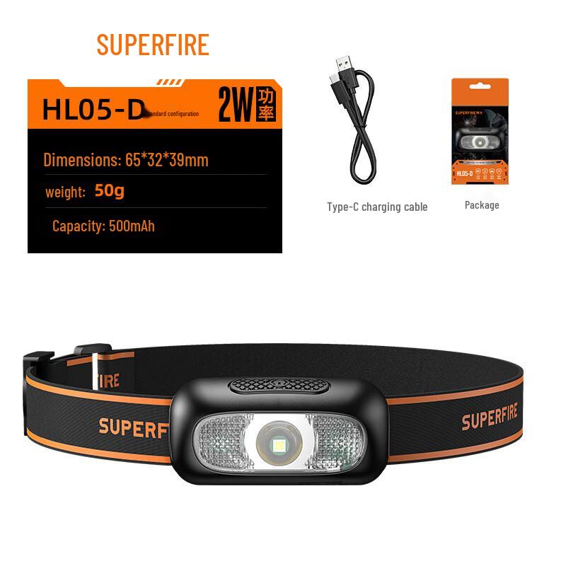 SupFire Мини-водонепроницаемый налобный фонарь для улицы HL05-D