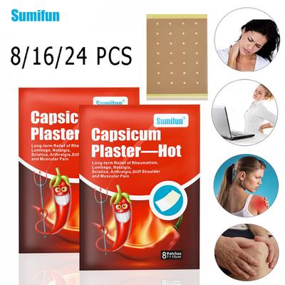 Обезболивающий пластырь с перцем, горячая спина/шея/плечо, китайский травяной медицинский пластырь для суставов