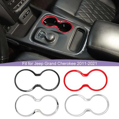Наклейка на передний подстаканник из АБС-пластика, подходит для Jeep Grand Cherokee 2011-2021, аксессуары для интерьера