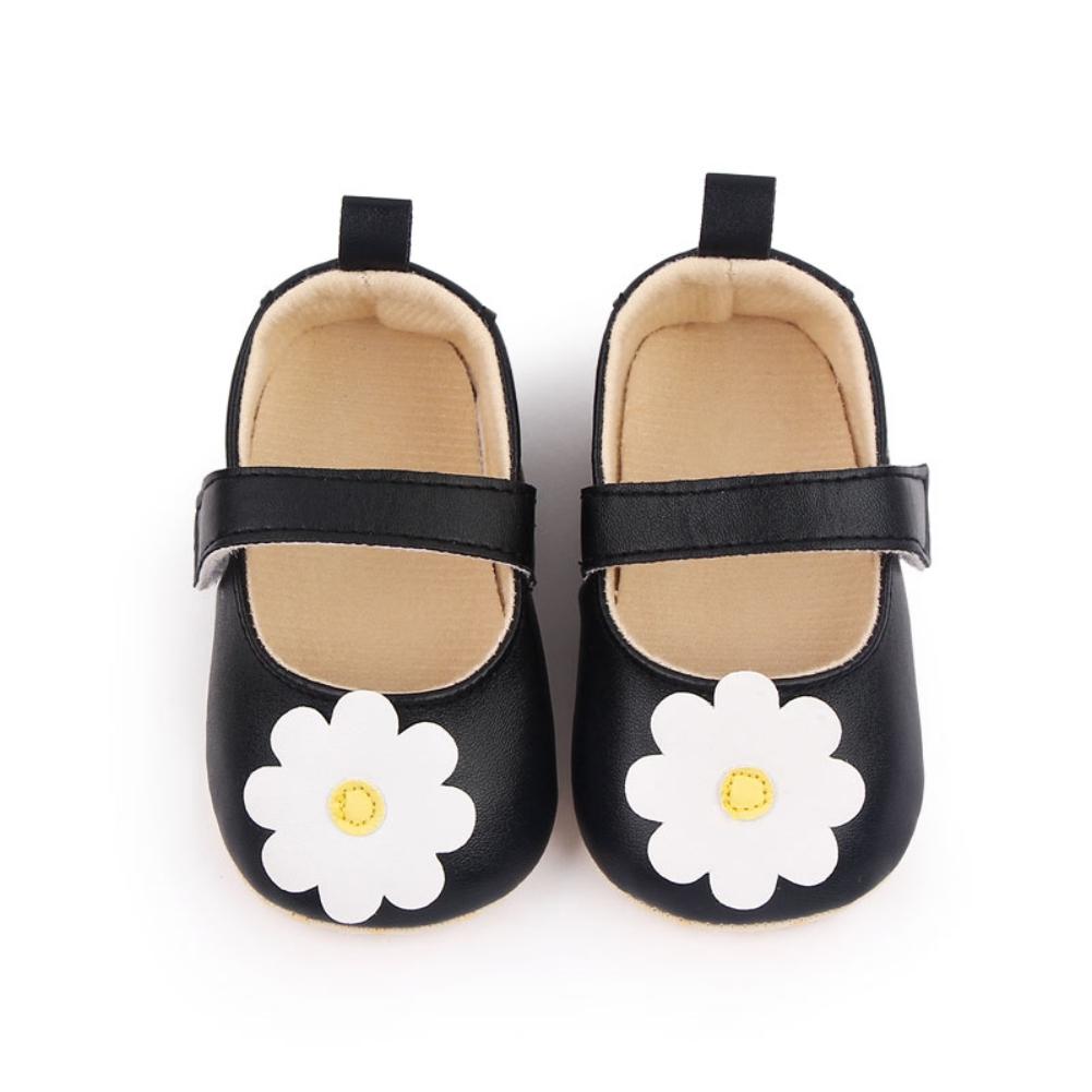 Baby Girls Flats Infant Non-Slip Flower Prewalkers Soft Sole PU Leather Newborn Princess Wedding First Walkers 0-18M