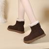 Зимние ботинки Хлопковые ботинки Плоские ботинки Повседневные короткие ботинки