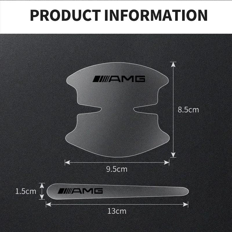 RAT2 8Pcs Invisible Car Door Bowl Handle Anti-collision Protective Sticker For Mercedes Benz AMG W124 W202 W203 W204 W210 W211