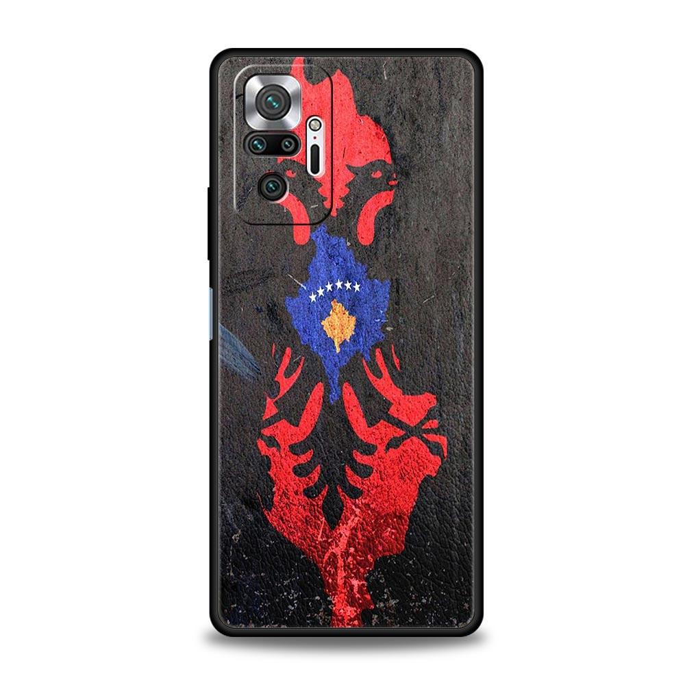Албания Албанцы Флаг Чехол для телефона Для Xiaomi Redmi Note 14 13 5G 10 11 12 Pro Plus 4G 14C 13C 12C 10C Черный чехол