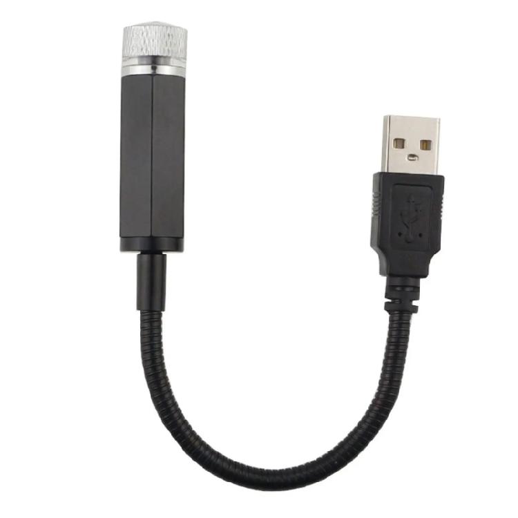 Атмосферная Звездная Лампа с Питанием от USB Декоративная Лампа для Автомобиля 360 Градусов Регулируемая для Потолка Автомобиля для Потолка Комнаты