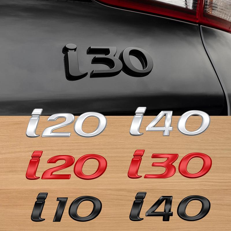 1 шт. Значок с логотипом 3D Металлическая эмблема Наклейка I10 I20 I30 I40 Буквенная наклейка Автоаксессуары