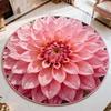 Yousheng Цветочный Плюшевый Напольный Коврик 3D Оптическая Иллюзия Круглый Коврик для Небольшой Площади Нескользящий Впитывающий Ковер для Гостиной Спальни Кухни Ванной Комнаты Дивана
