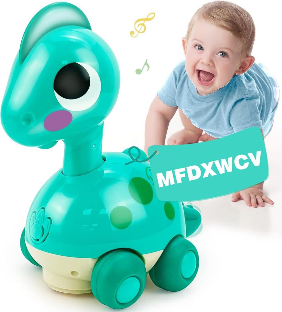 MFDXWCV Baby Moving Educational Toy for Birthday Gift for Baby Toddler Toy for Boys and Popular Dinosaur Toy with Music and Automatically Avoids