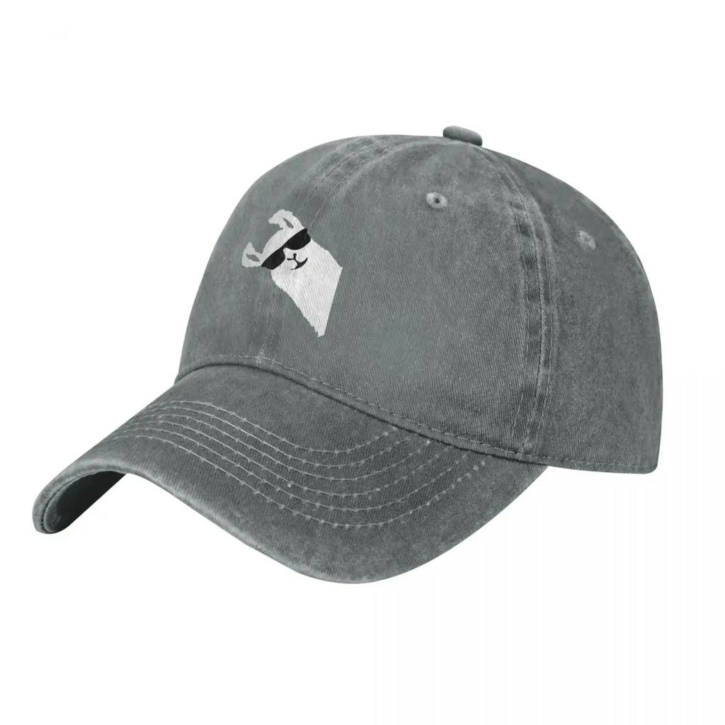 Funny Llama Alpaca Fashionable Glasses denim Hat Durable for All Seasons Women Hat Baseball Cap Men