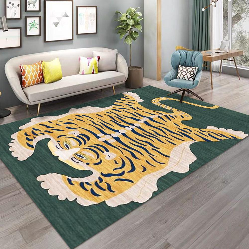 Tibetan Tiger Carpet Persian-Style Bedroom Area Rug Mat Exotic National Pattern Holiday Rectangle Decoration Rug