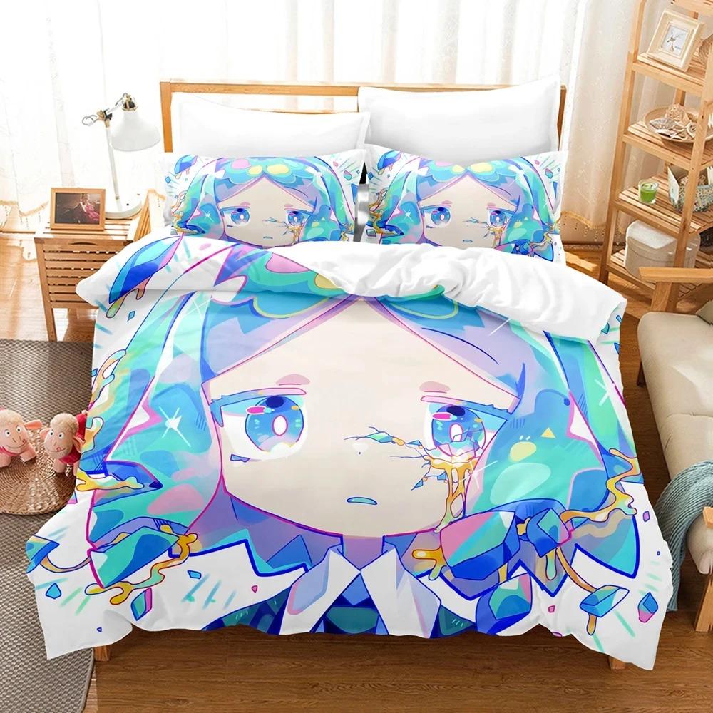 3D Принт Аниме Houseki no Kuni Постельный Комплект Мальчики Девочки Полуторный Двуспальный Размер Пододеяльник Наволочка Кровать Дети Взрослые Домашний Текстиль