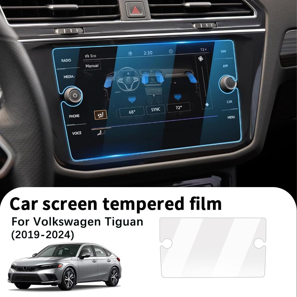 Tempered Glass Screen Protector for VW Tiguan 2019-2024 GPS Navigation Display Interior Accessory
