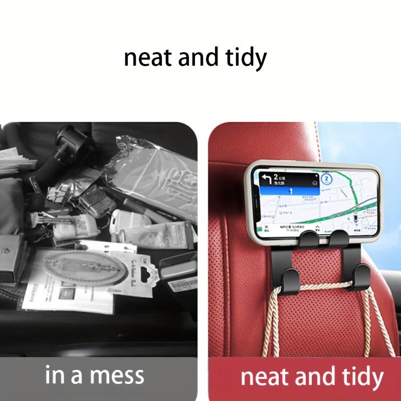 1/2 шт. Крючок-вешалка на подголовник автомобильного сиденья, черный органайзер для хранения, универсальный для сумочки, кошелька, пальто, подходит для универсального автомобильного держателя