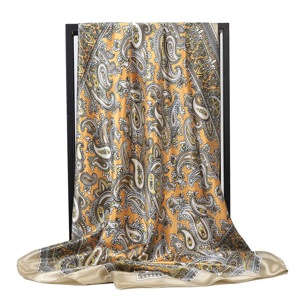 High-quality Luxurious Silk Scarves Headband Scarfs Neck Scarf For Women Chain Silk Scarf Women's Decorative Shawl