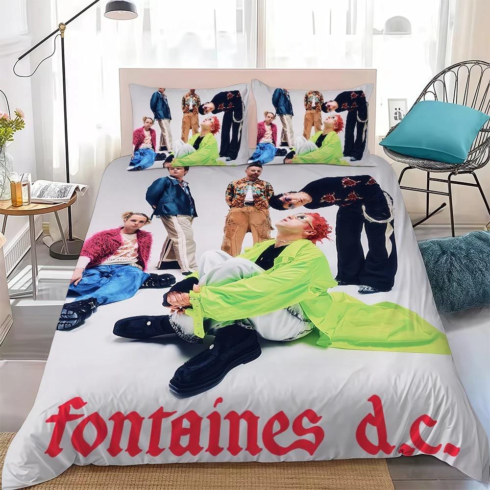 3D Printed Fontaines D.C. Bedding Set Romance Duvet Cover Double Twin Full Queen King Adult Kids Bedclothes Quilt Cover