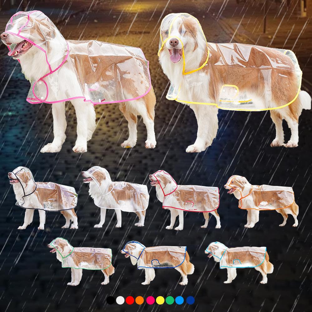 Pet большая собака прозрачный дождевик золотистый ретривер лабрадор многосторонний пастушья одежда для собак большая собака