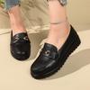 Mom Shoes Spring/Fall Style Soft-Sole Anti-Slip Flat Work Shoes for Middle-Aged and Elderly Women - Black Casual Versatile