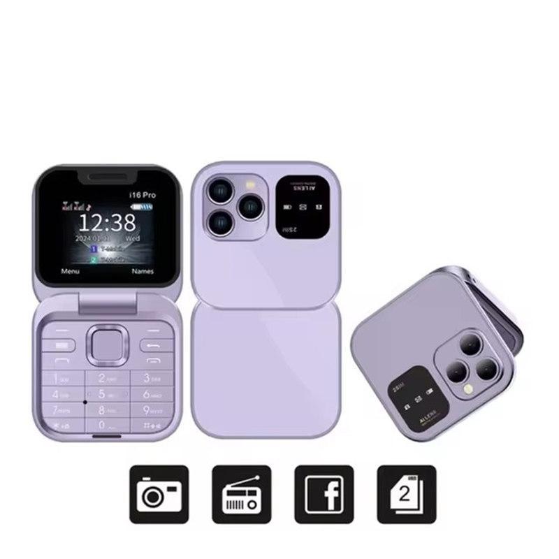 Маленький складной мобильный телефон с автоматической записью вызовов, быстрым набором, двумя SIM-картами, задней камерой высокого разрешения, раскладными телефонами, сотовыми телефонами