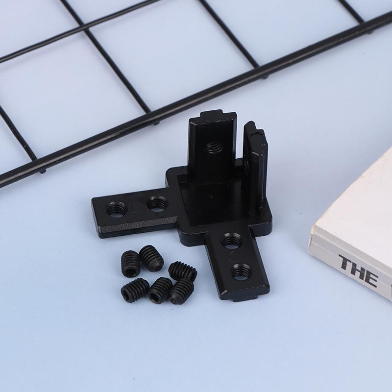 4Pack 3-Way End Corner Bracket Connector For T Slot 2020 3030 4040 Aluminum Extrusion Profile 3-Dimensional Bracket Parts