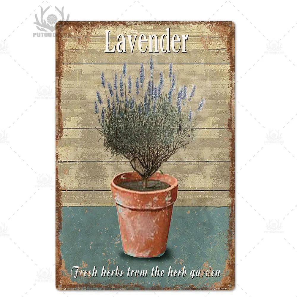 Оловянная вывеска в прованском стиле, французское деревенское металлическое настенное искусство 20x30 см