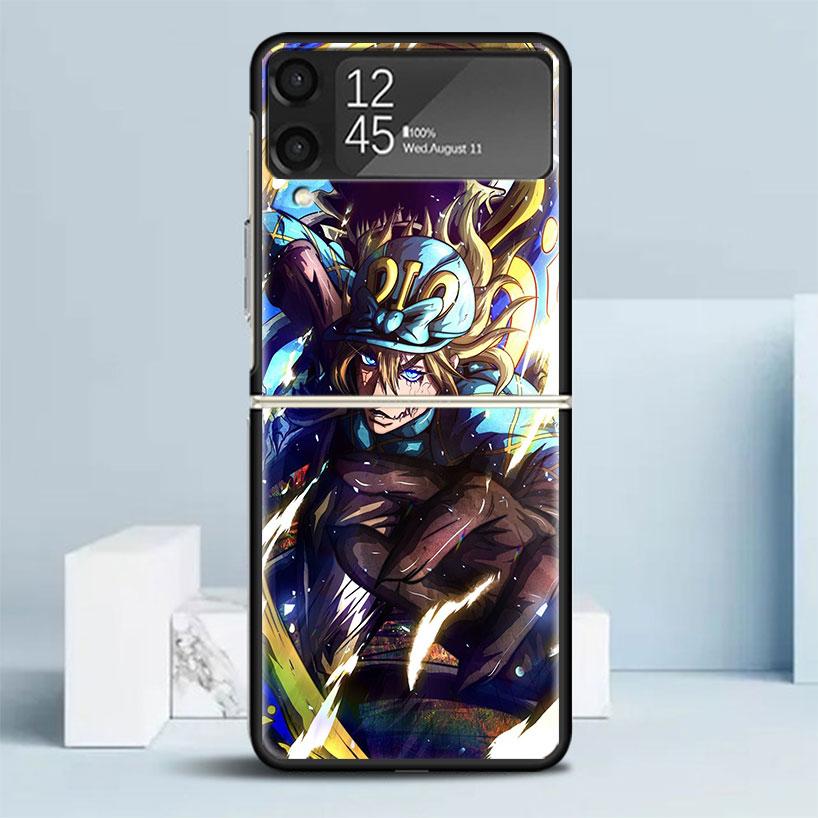 JoJo Adventure Дио Диего Брандо Черный Чехол для Samsung Galaxy Z Flip 7 6 5 4 3 5G Чехол для Телефона Flip7 Flip6 Flip5 Flip4 Flip3 Patt