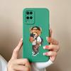 Чехол для телефона OPPO A54 4G Милый мультяшный динозавр Животный стиль Матовый жидкий силикон Задняя крышка Для OPPOA54 A 54 4G Чехол Fundas