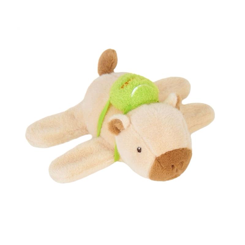 Мультяшный держатель проволоки вращающийся хвост капибара хлопающий круг игрушки пощечина защелка обертывание браслет пушистая мягкая плюшевая кукла кольцо на руку