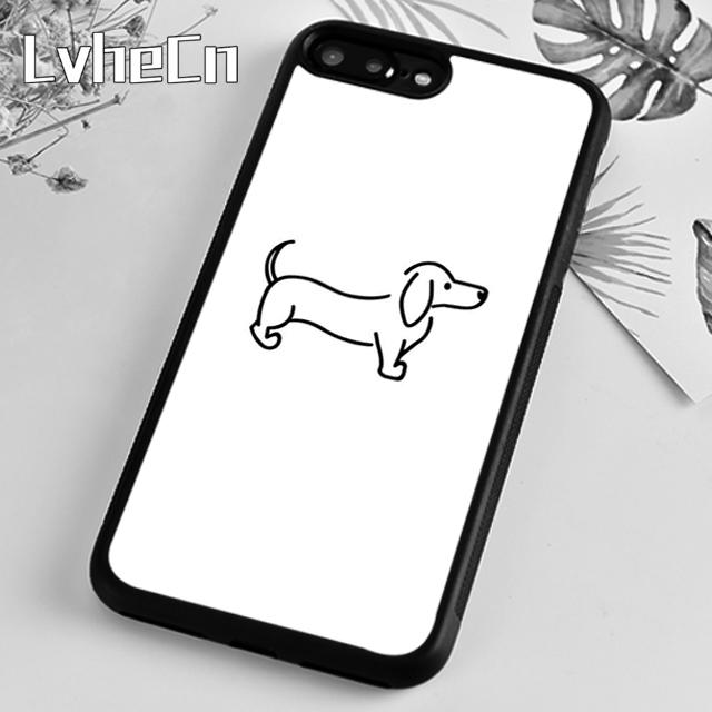 Мультяшный Такса Сосисочная Собака Чехол для Телефона Для iPhone 17 Air 13 12 Чехол Для Apple 14 15 16 Pro Max Plus плюс