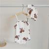 Ins24 Summer Baby Swimsuit Set: Swimsuit, Swim Cap, Sling Bag & Romper for Casual Beach Outings