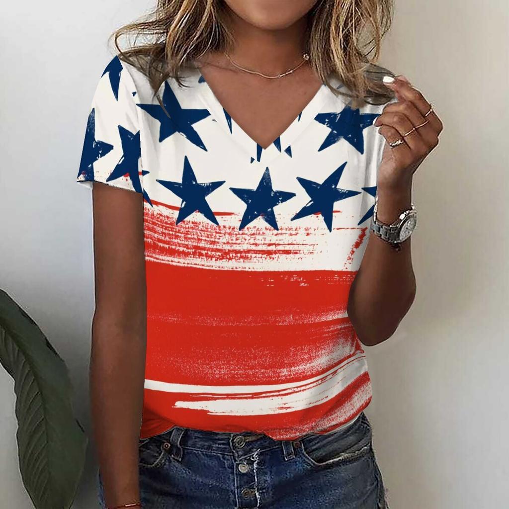 Футболка с 3D-принтом и цветочным принтом в виде тропических листьев, летние женские футболки с V-образным вырезом, топы Y2k, уличная одежда, футболки больших размеров в стиле Харадзюку, женская одежда