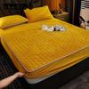 Плюшевый утолщенный стеганый наматрасник, теплый мягкий кристаллический бархатный стеганый матрас King Queen, простыня, не включая наволочку
