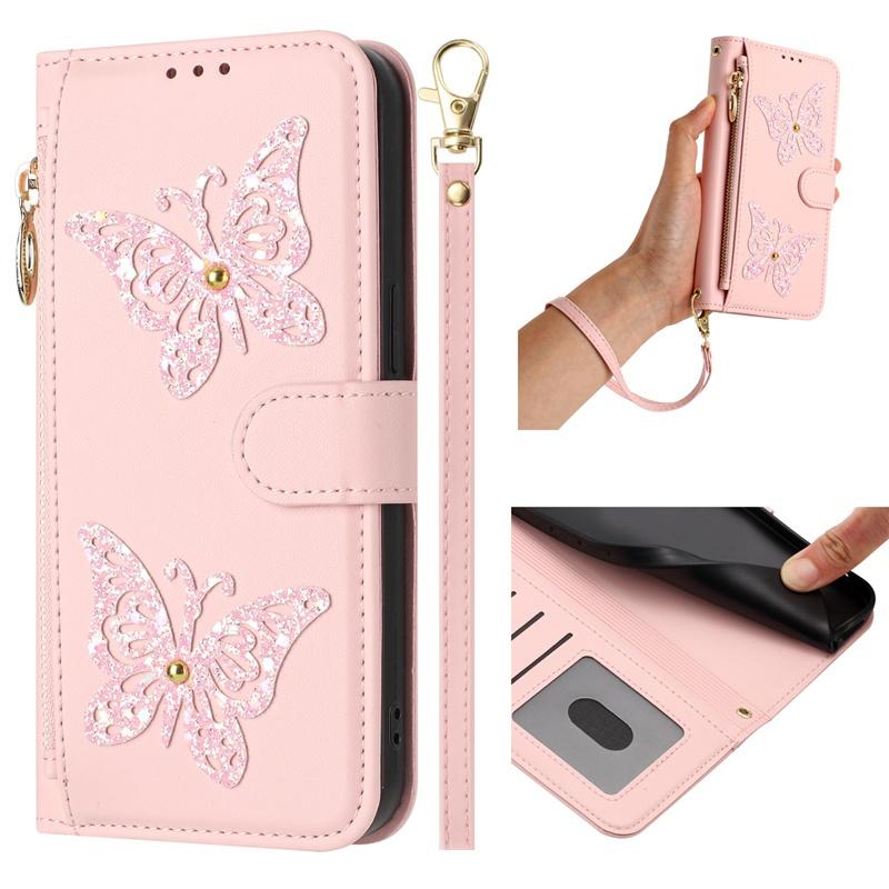 For Samsung Galaxy S22 S23 S24 S25 Edge FE Ultra Plus Case Flip Cover Leather Zipper Coin Purse Wallet Multi Card Slots Silicone Shell