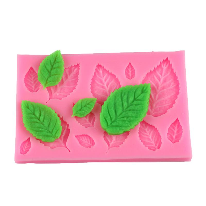 Силиконовая форма в форме листа, листья, декор для торта, формы для печенья с помадкой, инструмент для выпечки