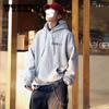 Мужской свитер с капюшоном из 100% хлопка, осенне-зимний новый свободный бархатный свитер с капюшоном