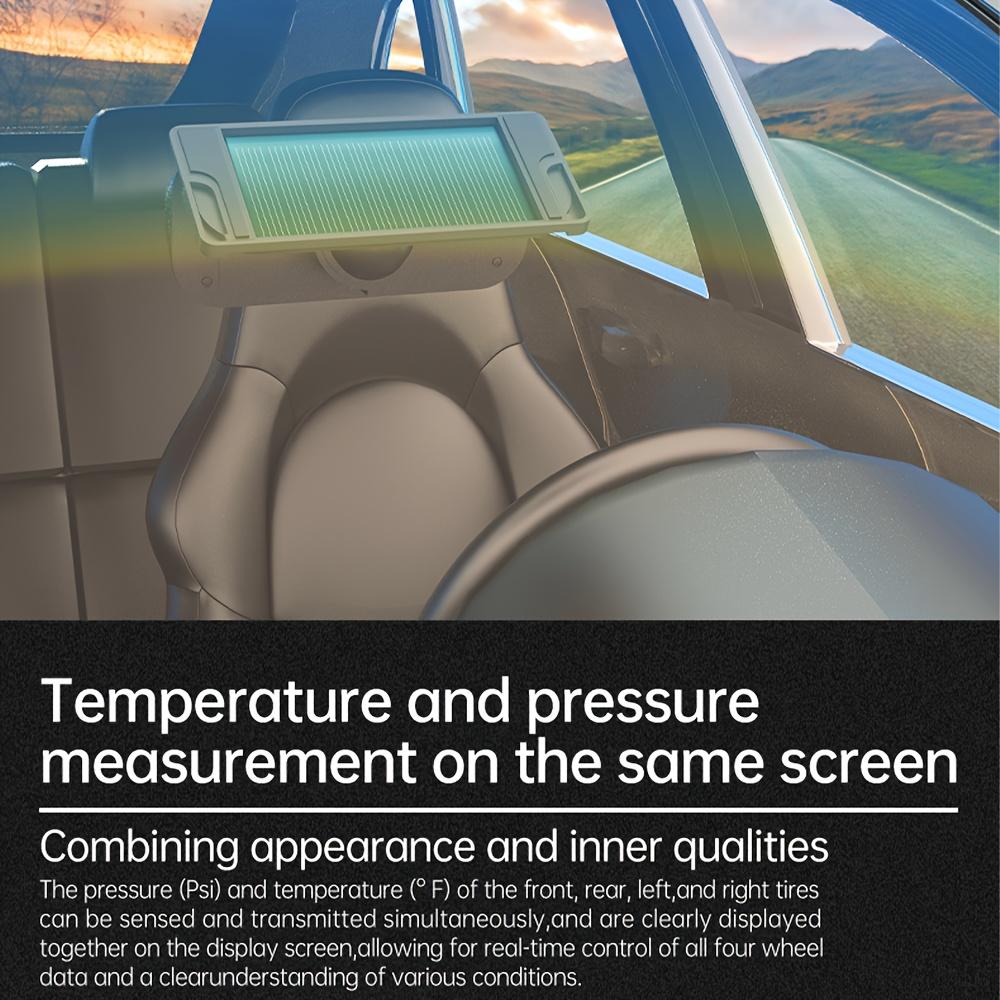 Solar Car TPMS with Digital Display and Real-Time Tire Pressure Alerts